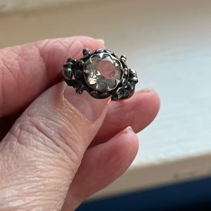 Bloodmilk Belonging To The Darkness II Snow Queen Ring with clear quartz size 9